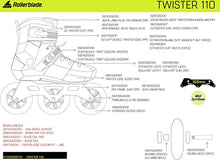 Rollerblade Twister 110 Unisex Urban Inline Skates Black/Red