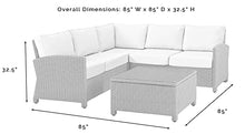 Crosley Furniture Bradenton 4-Piece Sectional Sofa Set