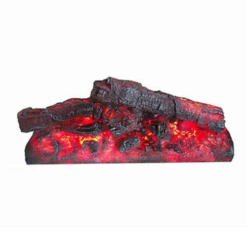 Guernsey Woollens Indoor Fireplace Simulated Charcoal Fake Charcoal Fireplace Home Decoration Ornaments Charcoal Resin Ornaments Decorative Photography Props 3D Fireplace