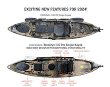 BKC Brooklyn 11.5 Pro Single Kayak 11-Foot 8 inch Sit On Top Fishing Kayak CAMO
