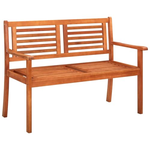 zuentd Solid Eucalyptus Wood Bench 47.2 Inch with Cushion