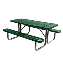 COATEDOUTDOORFURNITURE 6Ft Rect Picnic Table, Expanded, Green
