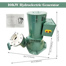 DINENOVATE Hydroelectric Generator 10KW Excitation Water Powered Generator 220V/60Hz Single Phase 1800r/min with Automatic Voltage Regulation and Leakage Protection