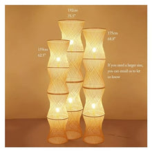 GTEFSWS Handmade Weaving Column Floor Lamp Modern Standing Light One Color