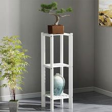 Fashion Plant Stand Indoor Bamboo Flower Pot Stand 3 Tier Corner Display Rack Modern Rustic Flower Shelf Detachable Anticorrosive Plant Shelf Waterproof Flower Rack For Corner Balcony Garden