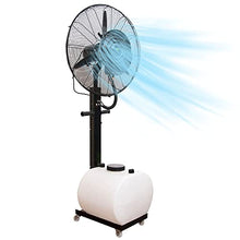 XIaoHESHop Misting Fan Outdoor Pedestal Fan with Mist, 3 Wind Modes, 90° Oscillation Industrial Fan Misters for Cooling, Patio, Garage, Gym, Workshop