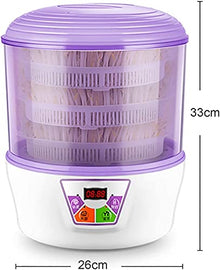 Bean Sprout Machine, Automatic Intelligent Germination Machine PTC Temperature Controller 360 Degree Sprinkler 3 Layers Seed Cereal Sprouting Machine