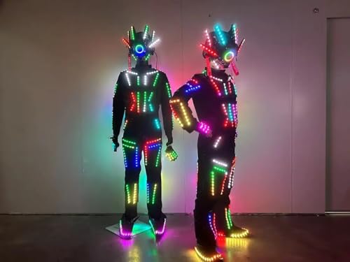 Earthradius LED Robot Suit Festival Costume Multi Color M
