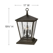 Hinkley Trellis Collection Four Light Outdoor Post Top/Pier Mount Regency Bronze