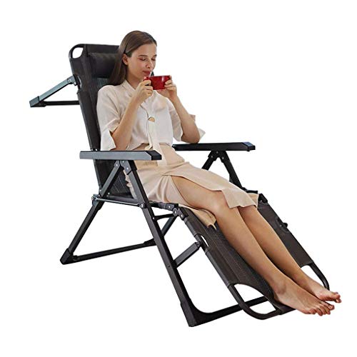 JIOLLGBBM Zero Gravity Recliner, Folding Patio Lounge Chair with Headrest, Adjustable Lawn Chair, 330 lb Capacity, for Outdoor Camping, Patio, and Lawn Use (C) (D)