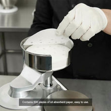 DLYZAYE Commercial Hamburger Patty Press Maker, Manual Burger Forming Machine, Stuffed Hamburger Maker, Stainless Steel Grill Burger Press Tool with 500 Greaseproof Papers
