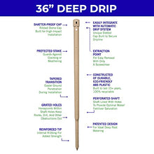 Underhill Deep Drip Irrigation Stakes 36-Inch, Case of 25 Watering Spikes for Palm Trees and Deep Rooted Trees, Drip System Parts Tubes, A-DD36-25