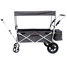 Garden Carts & Wagons Garden Cart with Roof 4 Wheels Folding Pull Wagon Handcart Trolley for Home Garden Cart