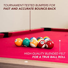 Hathaway Newport 7-ft Pool Table Tennis Combination with Dining Top, Two Storage Benches - Woodtone