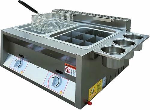 Deep Fryer 6L/12L Commercial Gas Fryer, Stainless Steel Outdoor Cooker, for Home Kitchen Restaurant~/