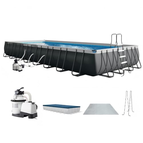 32' x 16' x 52" Above Ground Rectangular Frame Swimming Pool Set w/Pump
