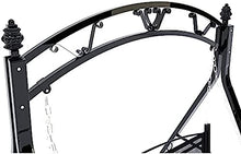 2 Person Patio Swing Seat, Kids Swing Chair Double Garden Seat for Patio, Garden, Poolside, Balcony,Black,Friendly321