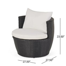 3-Piece Chat Set, Black Outdoor Conversation Set