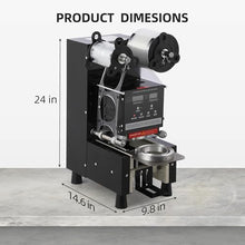 Euker Automatic Cup Sealing Machine Electric 110V Black
