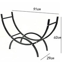 DJVHSRI Iron Arched Black Fireplace Front Firewood Shelf Firewood Storage Rack Flooring Home,