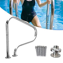 Pool Handrails Pool Handrail Swimming Pool Hand Rail Ladder Step Handrail 31.49" X 31.49" X 10.62" Stainless Steel Perfect Handle Swimming Pool Stair Rail,Thick 1.5mm