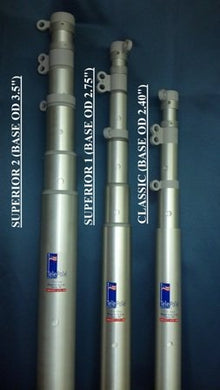 Telepole Manufacturing Inc 25’ Superior Telescoping Aluminum Flag Pole Silver