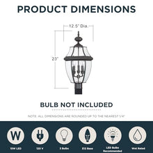 Quoizel Newbury 23" Outdoor Post Lantern, Medici Bronze