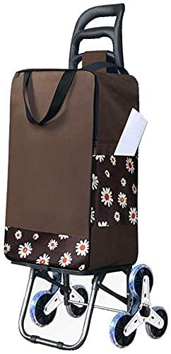 FILWY Folding 3-Wheel Utility Cart with Multi-Pockets, Durable Design for Easy Storage & Stair Climbing - Perfect Gardening, Shopping Outdoors