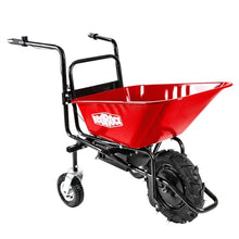 Kaimei Electric Wheelbarrow 24V Brushless Motor 330lbs Capacity All-Terrain Tires Rechargeable Battery Black+Red