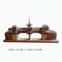 Okjew Handcrafted Wood Wind and Rain Bridge Model