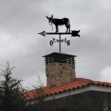 Animal Metal Weather Vane Donkey Stainless Steel Weathervane Hollow Wind Direction Indicator with Anti-Rust Coating for Garden Farm Decor Courtyard Decorative (Style 5) (Style 1)
