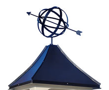 Accentua Monterey Cupola with Armillary, 24 in. Square, 54 in. High, White and Black