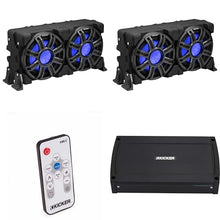 KICKER 10-Inch Loaded Premium Marine Sub Enclosure Bundle with 48KXMA9005 Marine Amp and LED Remote