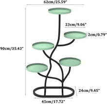 RomildaYuan Light Luxury Plant Stand Indoor Outdoor Plant Shelf Metal 5 Tier Flower Pot Holder Display Vertical Flower Rack Wrought Iron Corner Planter Rack Nordic Display Rack For Garden Patio Lawn