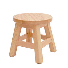 GaRcan Footrest Stool Wood,Round Ottoman Foot Stool with Legs,Household Outdoor Low Stools,Upholstered Padded Stool Max Load 80 Kg