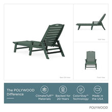 POLYWOOD Nautical Chaise, Green