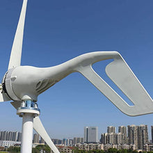 500W Horizontal Wind Turbine Generator, 3 Blades Charge Wind Power with MPPT Controller for Home Use Windmill Energy (12V 24V 48V