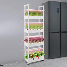 Okasiki 56-Plant Hydroponic Growing System with LED Grow Lights, 4-Tier Indoor Gardening Tower w/ 8.45Gal Water Tank, Mobile Vertical Aeroponic Planter for Herbs, Vegetables