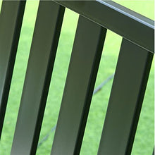 Garden Benches Black Garden Bench Outdoor Wrought Iron Rocking Chair Patio Rocking Chair for 2 Persons, Porch Bench Garden Leisure Furniture Patio Seating