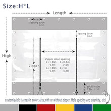FENGZEQUAN Outdoor Curtains, PVC Sheer Tarpaulin Curtains with Zippers, Patio Porch Garage partition Curtains, Gazebo Sheer Tarpaulin Side Panels, pergola Heavy Duty Waterproof(H3xL10m/H9.8xL32.8ft)