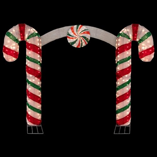 7' Lighted Double Candy Archway Outdoor Christmas Decoration Multicolor