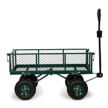 Outdoor Utility Wagon Heavy Duty Mesh Garden Dump Cart with Removable Sides, for Patio Lawn Garden Farm Ranch