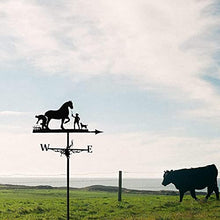 Weathervane Farm with Roof Mount Weathercock Wind Direction Indicator Retro Metal Weather Vane Garden Creative Wind Vane Stainless Steel Home Decor Ornament Gift (Style 2) (Style 1)