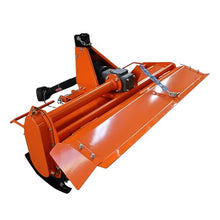 Chery Industrial 3 Point Rotary Tiller Attachment Fits Cat 1 Tractors Single Speed PTO Driven Cultivator 540 RPM Gearbox (Orange + ABS+Steel(Q235)+53‘’)