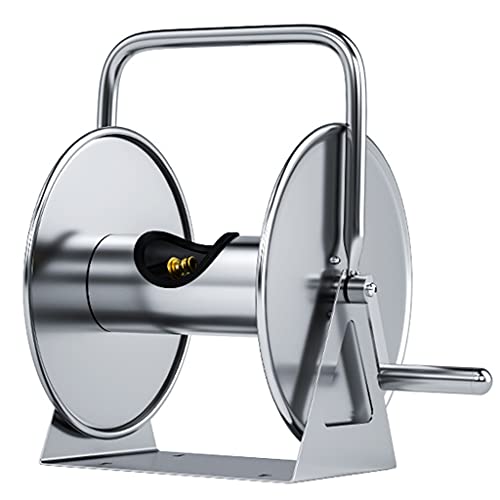 Hose Trolley Silver 50 M Classic Hose Reel Fit Right Garden Hose Reel Cart Particularly Stable Garden Tool Accessories (Silver 40m)