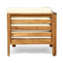 Kaimei OANA 3-Piece Acacia Wood Loveseat Set with Coffee Table Beige