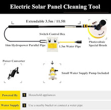 Asiwnshw Electric Exterior House Cleaning Brush Set with Extension Pole & Adjustable Brush Head Electric Pool Cleaning Brush Window Cleaning Pole Siding Brushes Solar Panel Cleaning Tool(3.5m/11.5ft)