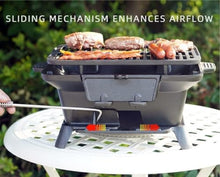 Charcoal Grills, Barbecue Grill, Portable Mini Charcoal Grill Desk Tabletop Outdoor All Cast Iron Smoker Grill for Picnic Garden Terrace Camping Travel