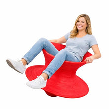 Renvan Gyro Spun Chair for Adult, 36inch Rotating Spun Chair with Anti-Slip Texture, Outdoor Spinning Top Chairs for Mall/Playroom/Backyard (Red, Large)