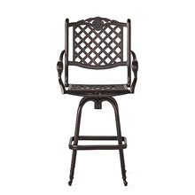 Christopher Knight Home Avon Outdoor Cast Aluminum Bar Stools 2-Pcs Set Shiny Copper